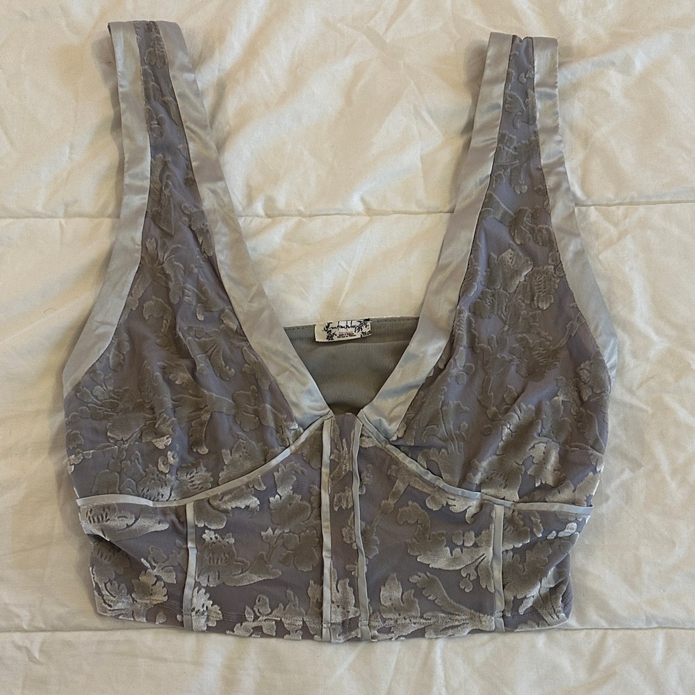 Free people silver combo top